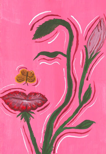 The Face in the Flowers